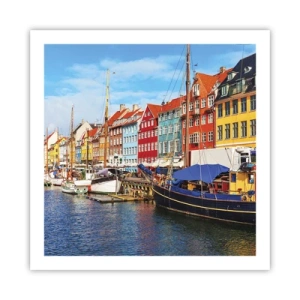 Affisch - Glad kaj - 60x60 cm