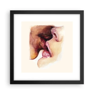 Affisch i svart ram - Som dag och natt, jord och himmel - 30x30 cm