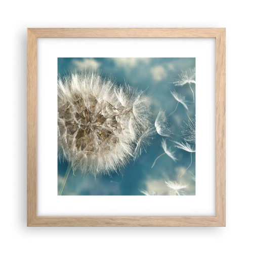 Affisch i ram av ljusek - Ängelns andetag - 30x30 cm