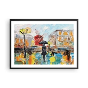 Affisch i svart ram - Parislegender - 70x50 cm