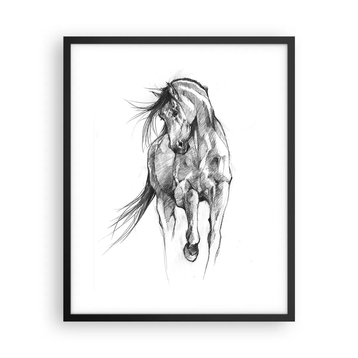 Affisch i svart ram - Elegant trav - 40x50 cm