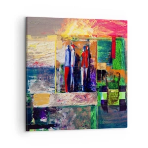 Canvastavla - Bild på duk - Relationer och emotioner - 50x50 cm