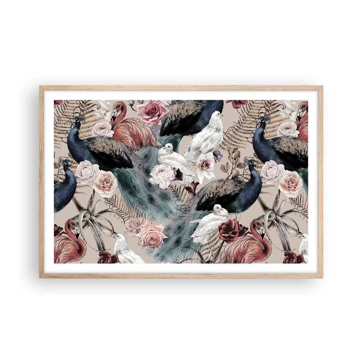 Affisch i ram av ljusek - I palatsträdgården - 91x61 cm