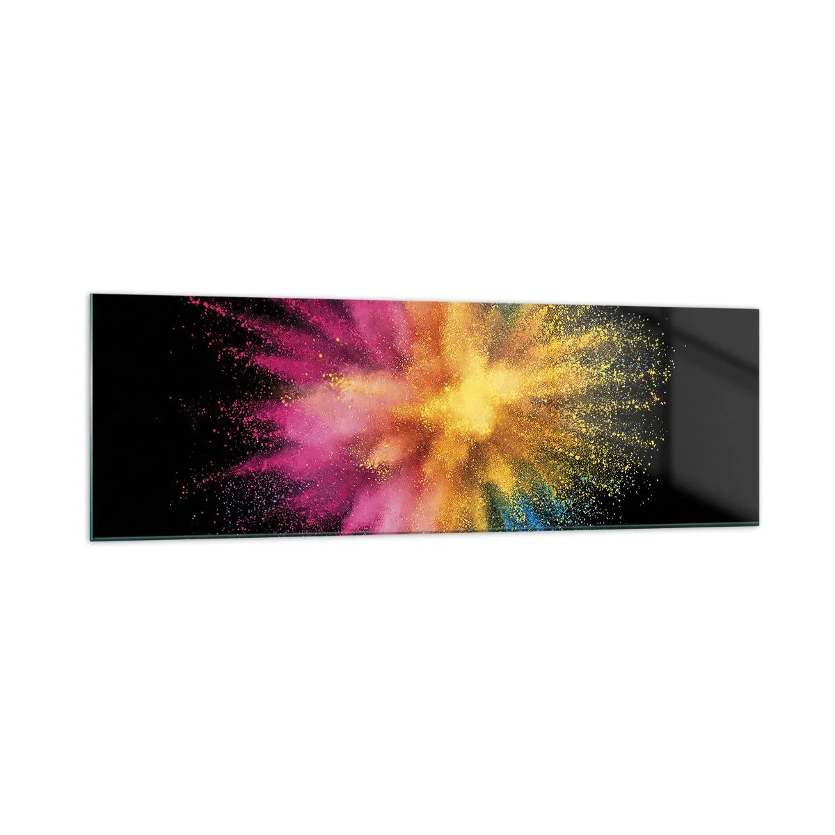 Glastavla - Bild på glas - Färgerna föds - 160x50 cm