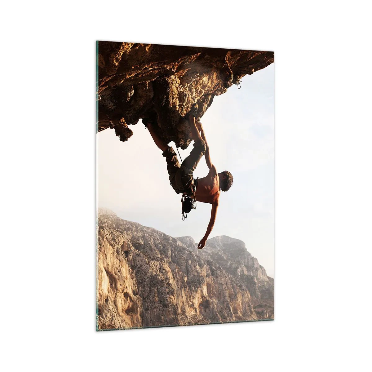 Glastavla - Bild på glas - Världen i näven - 70x100 cm