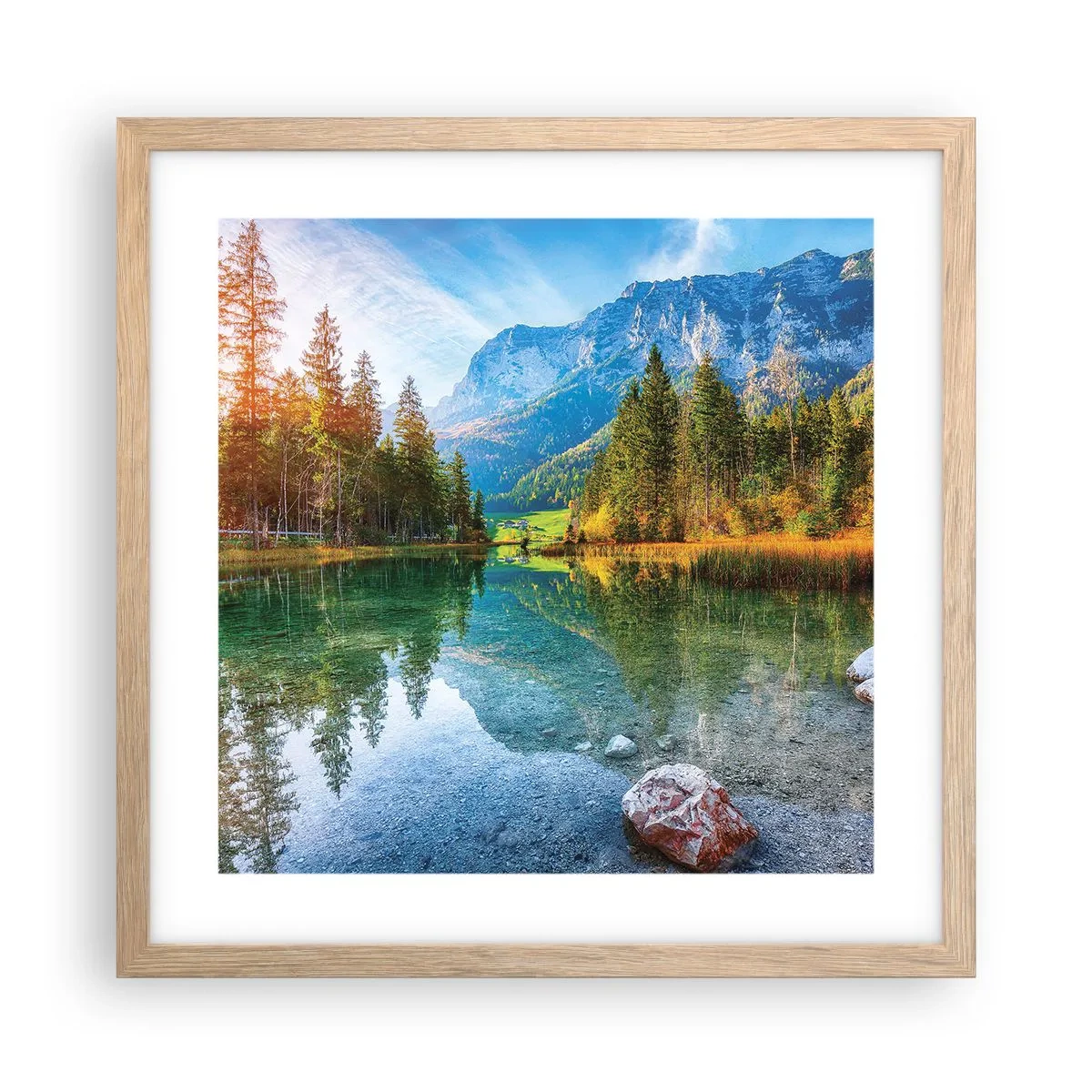 Affisch i ram av ljusek - Höstens mildhet - 40x40 cm