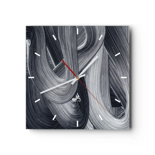 Väggklocka - Klocka på glas - Verklighetens flythet - 30x30 cm