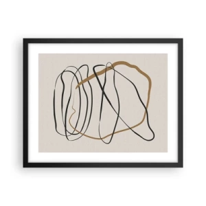Affisch i svart ram - Komposition: besittande dans - 50x40 cm