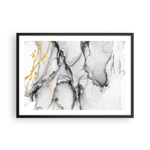 Affisch i svart ram - Komposition med guldmotiv - 70x50 cm