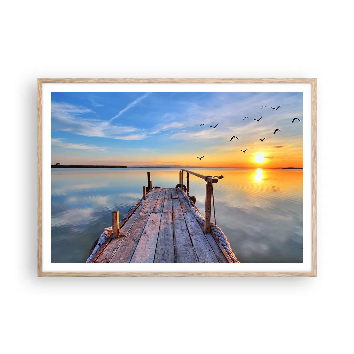 Affisch i ram av ljusek - Gå mot solen - 100x70 cm
