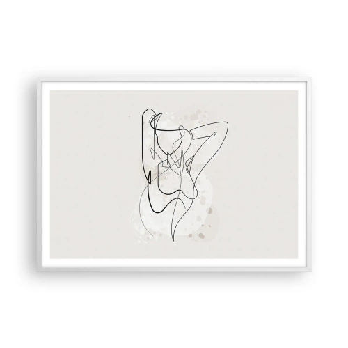 Affisch i vit ram - Konsten att förföra - 100x70 cm