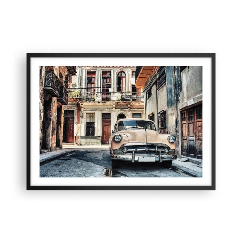 Affisch i svart ram - Siesta i Havana - 70x50 cm