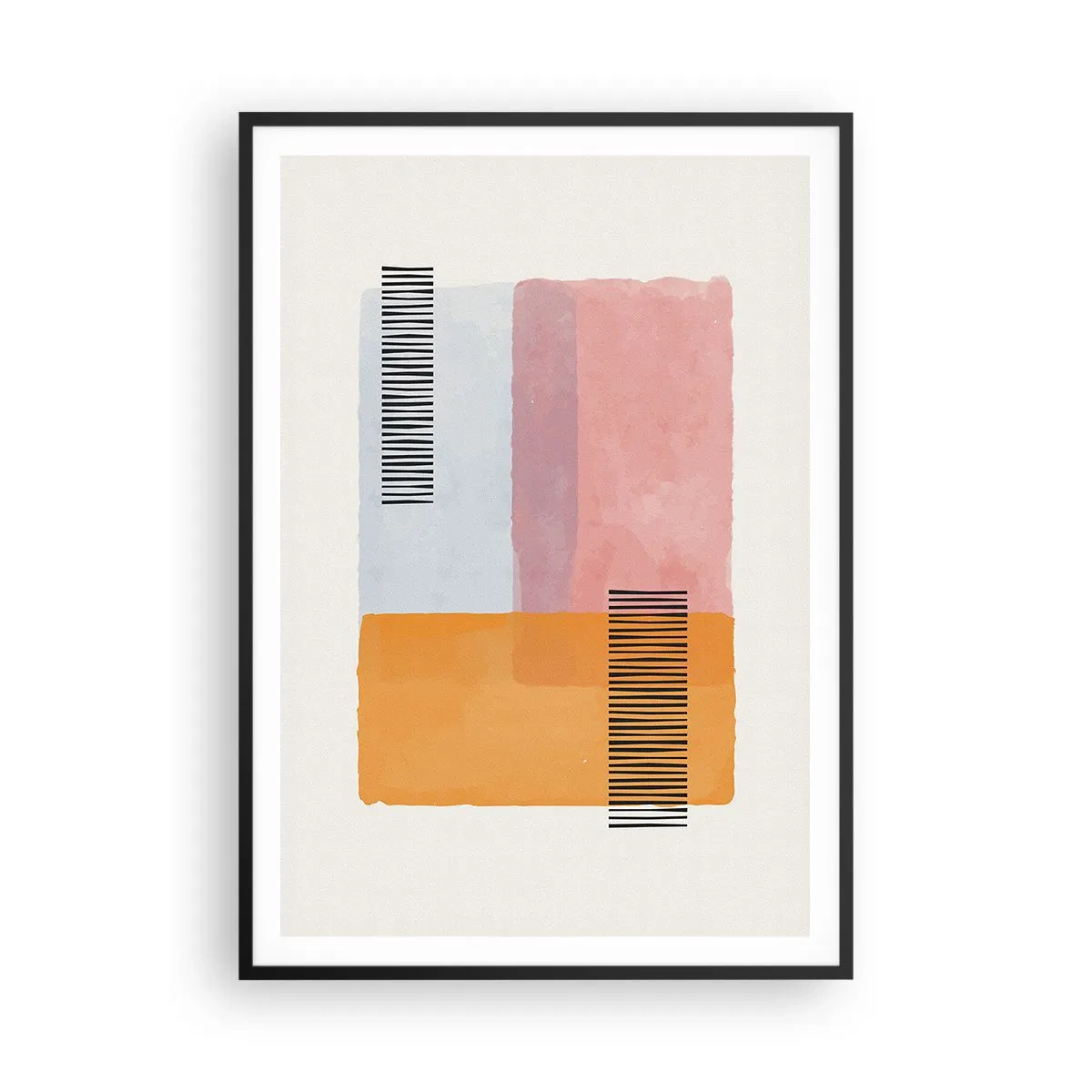 Affisch i svart ram - Från hörna till hörna - 70x100 cm