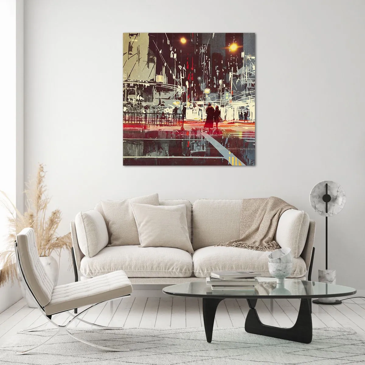 Glastavla - Bild på glas - Storstads passage - 30x30 cm