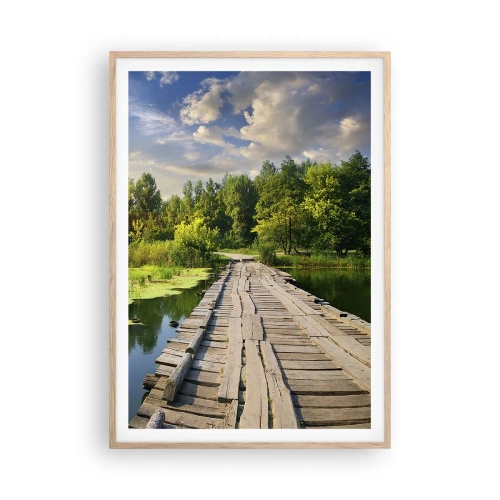 Affisch i ram av ljusek - Sommar, sommar överallt - 70x100 cm