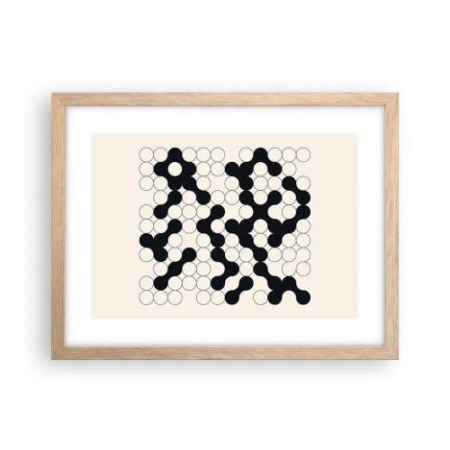 Affisch i ram av ljusek - Kinesiskt spel - variation - 40x30 cm