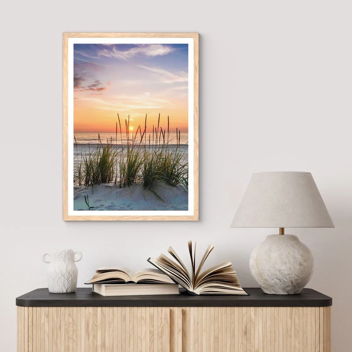 Affisch i ram av ljusek - Titta, tänk, känn - 70x100 cm