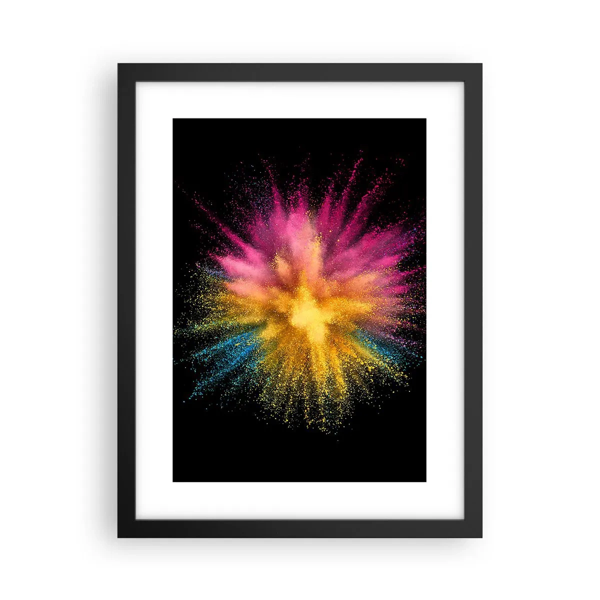 Affisch i svart ram - Färgerna föds  - 30x40 cm