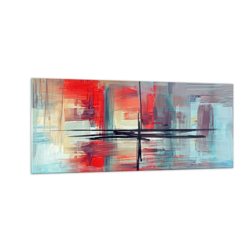 Glastavla - Bild på glas - Landskap i en okänd dimension - 100x40 cm