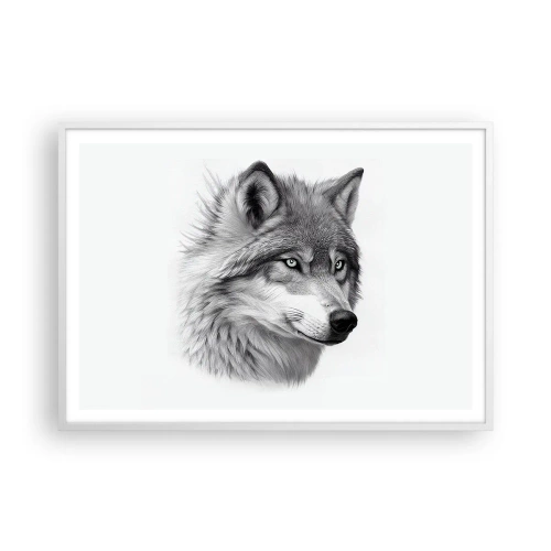 Affisch i vit ram - Alfa - utan tvekan - 100x70 cm