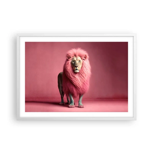 Affisch i vit ram - Och du är inte längre rädd - 70x50 cm