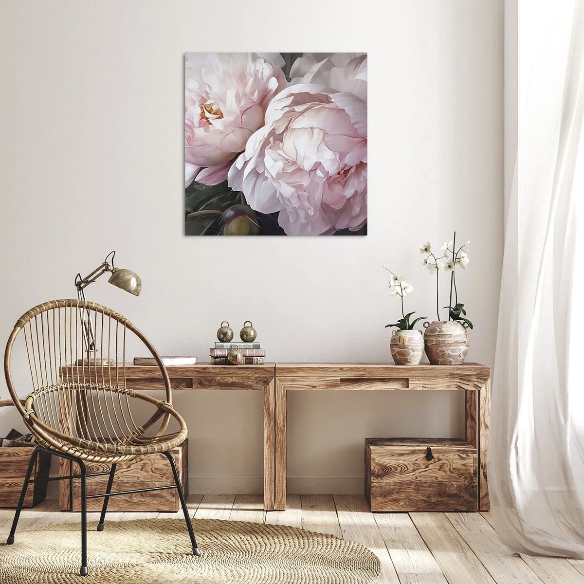 Canvastavla - Bild på duk - Fast i blomning - 30x30 cm