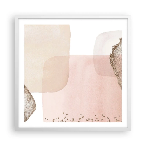 Affisch i vit ram - Titta genom färgen - 60x60 cm