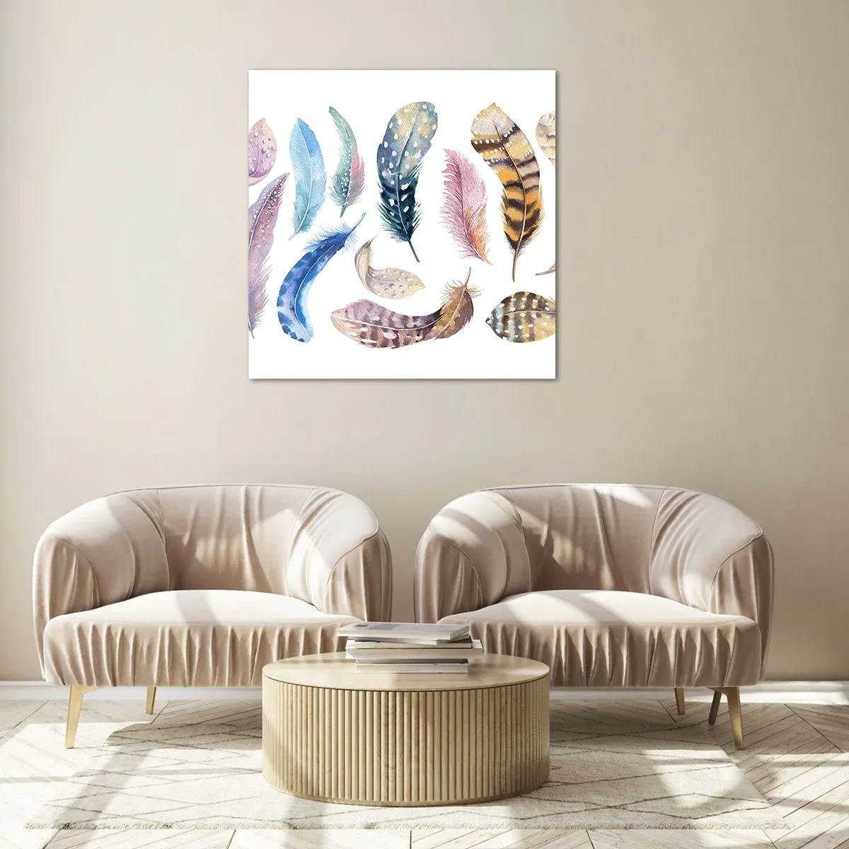 Glastavla - Bild på glas - Lätta, färgglada och färgrika - 50x50 cm