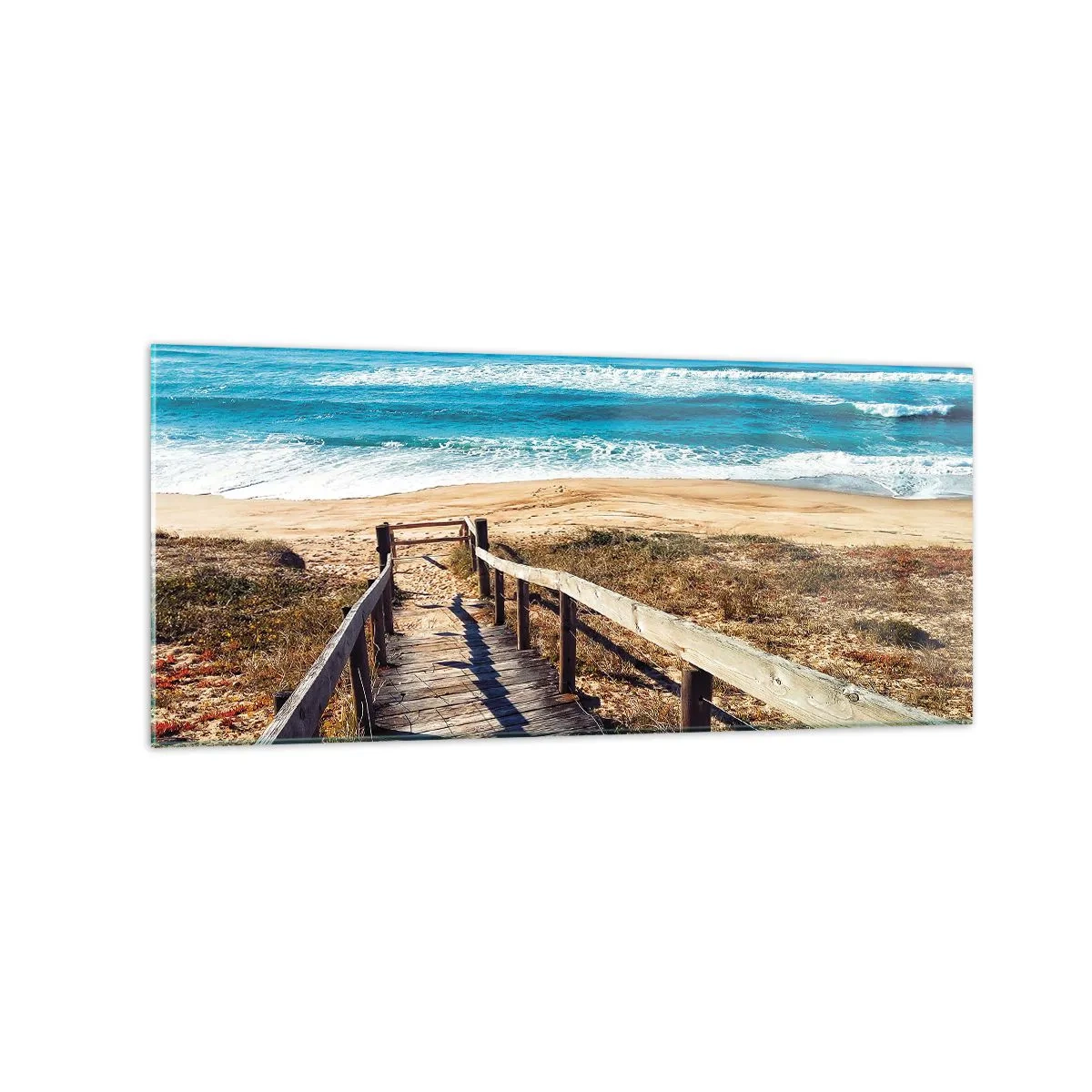 Glastavla - Bild på glas - Spring! - 120x50 cm
