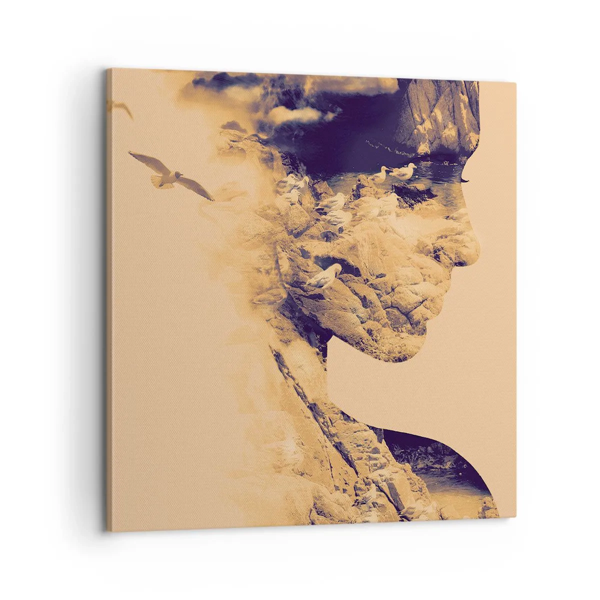 Canvastavla - Bild på duk - Skön av naturen - 60x60 cm