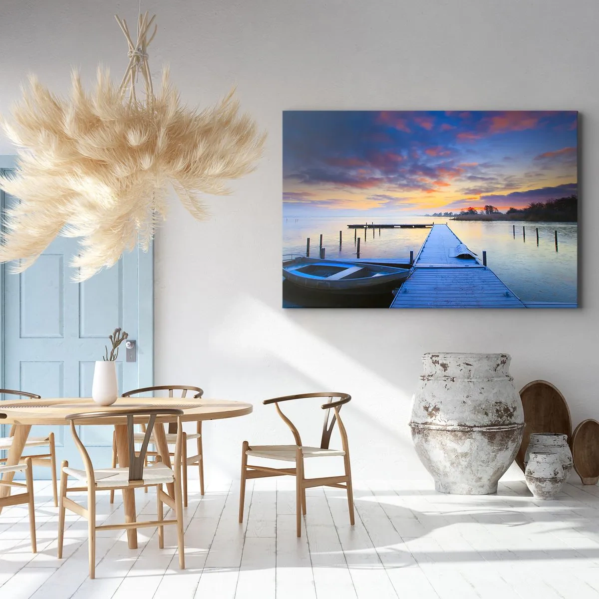 Canvastavla - Bild på duk - Violet-guld ro - 100x70 cm