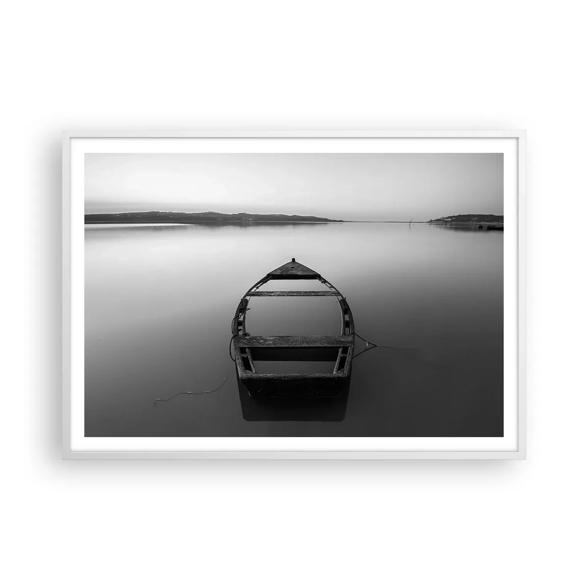 Affisch i vit ram - Längtan och melankoli - 100x70 cm