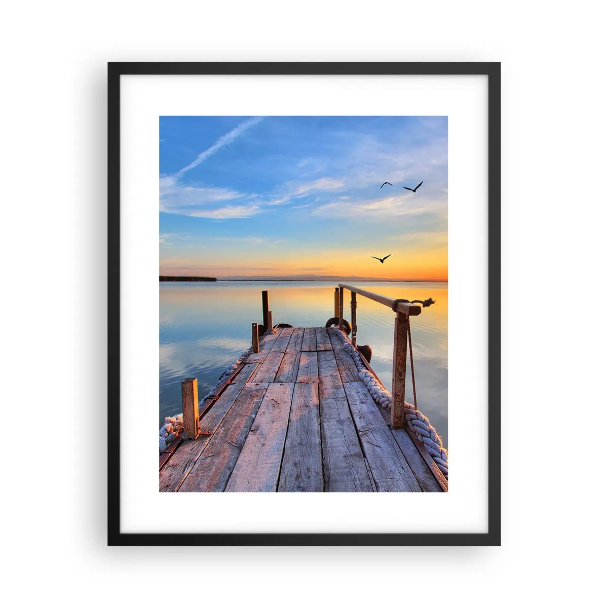 Affisch i svart ram - Gå mot solen - 40x50 cm