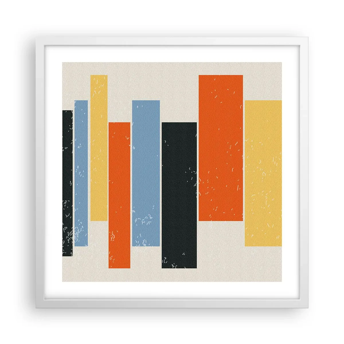 Affisch i vit ram - Inspelning av musik - 50x50 cm