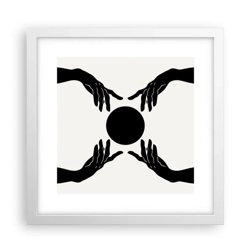 Affisch i vit ram - Ett hemligt tecken - 30x30 cm