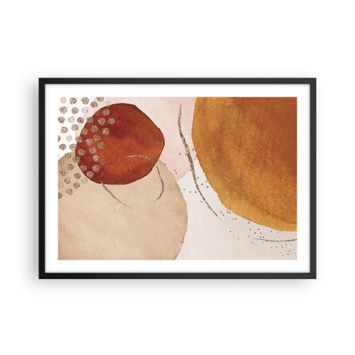 Affisch i svart ram - Rundhet och rörelse - 70x50 cm