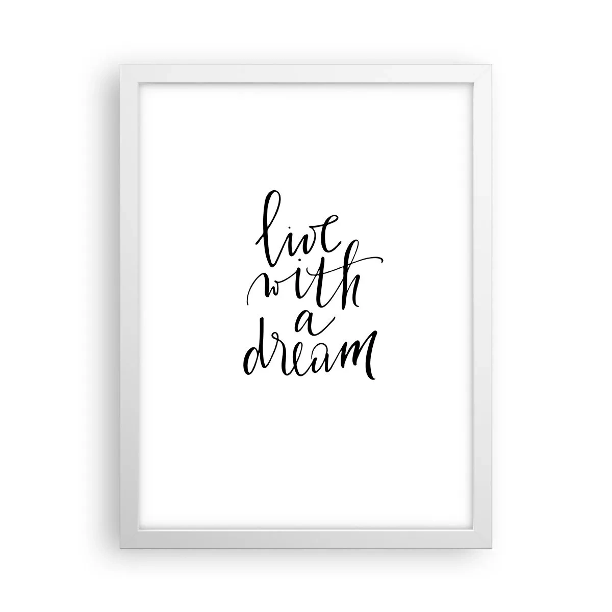 Affisch i vit ram - Of course - 30x40 cm