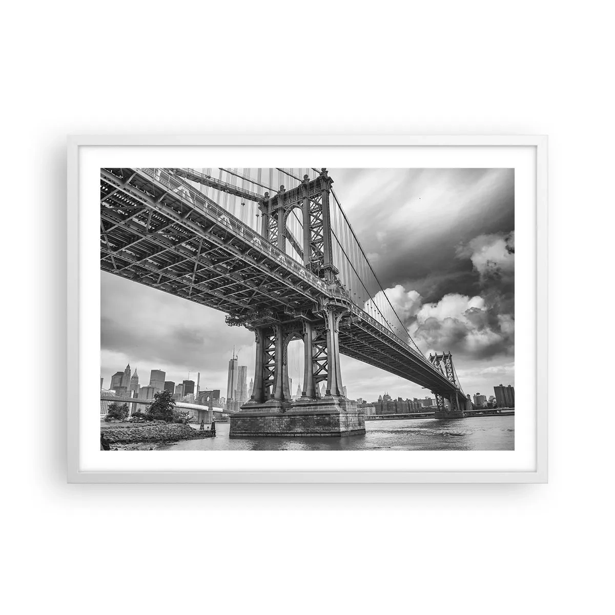 Affisch i vit ram - Till stadens hjärta - 70x50 cm