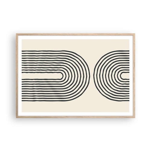 Affisch i ram av ljusek - Om en stund... - 100x70 cm