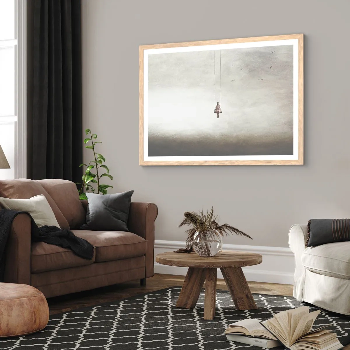 Affisch i ram av ljusek - Barn i oss - 100x70 cm