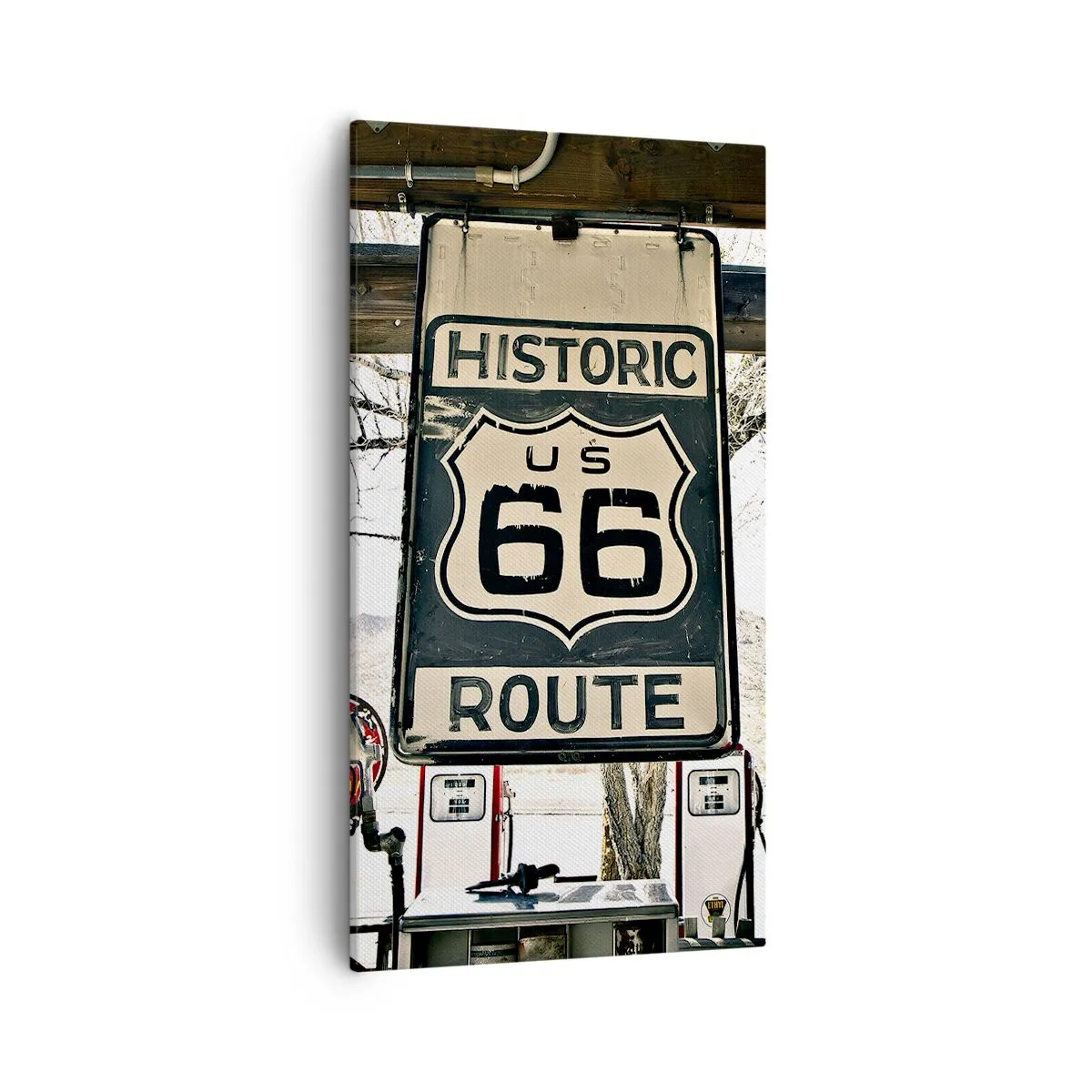 Canvastavla - Bild på duk - Amerikansk retroresa - 55x100 cm