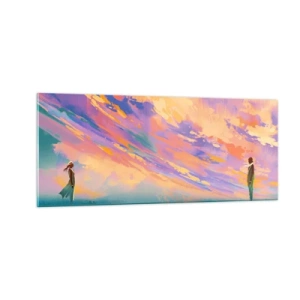Glastavla - Bild på glas - Dragkraft - 100x40 cm