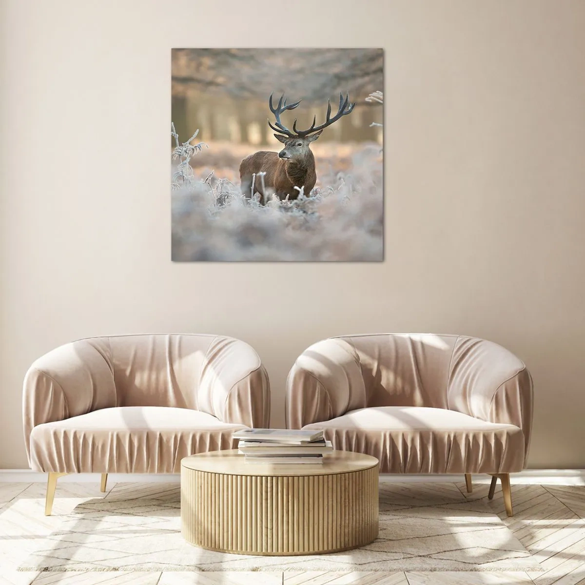 Glastavla - Bild på glas - Uppfriskande morgon - 70x70 cm