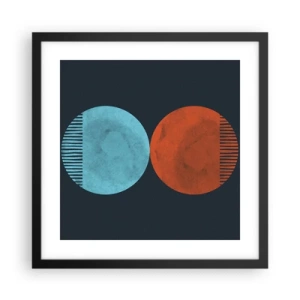 Affisch i svart ram - Endast geometri? - 40x40 cm