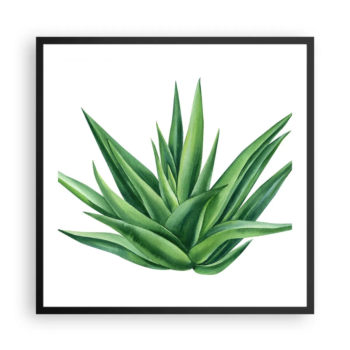 Affisch i svart ram - Grönt - styrka - liv - 60x60 cm