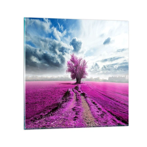 Glastavla - Bild på glas - Ljunghed - 30x30 cm