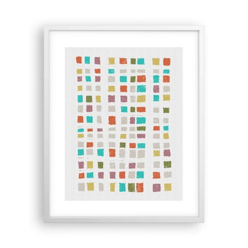 Affisch i vit ram - Ett okänt spel - 40x50 cm