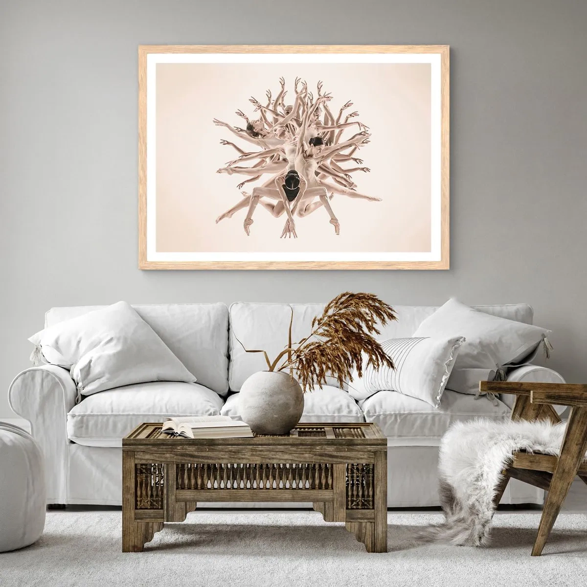 Affisch i ram av ljusek - Blommar i dansen - 91x61 cm