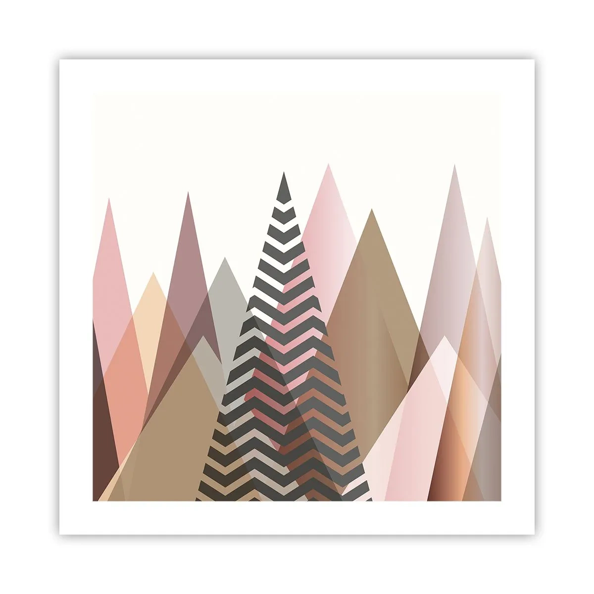Affisch - Utsikt över pyramider - 50x50 cm