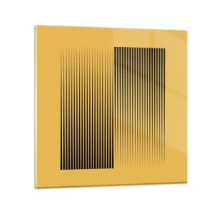 Glastavla - Bild på glas - Motsatsernas kvadrat - 50x50 cm